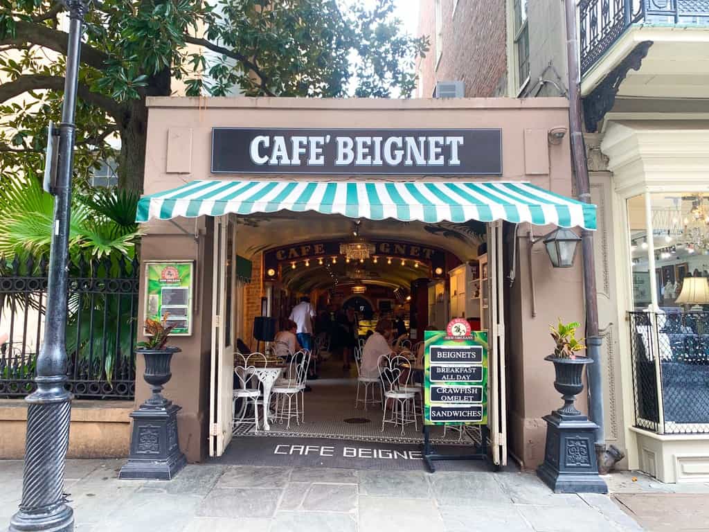 exterior of cafe beignet on royal