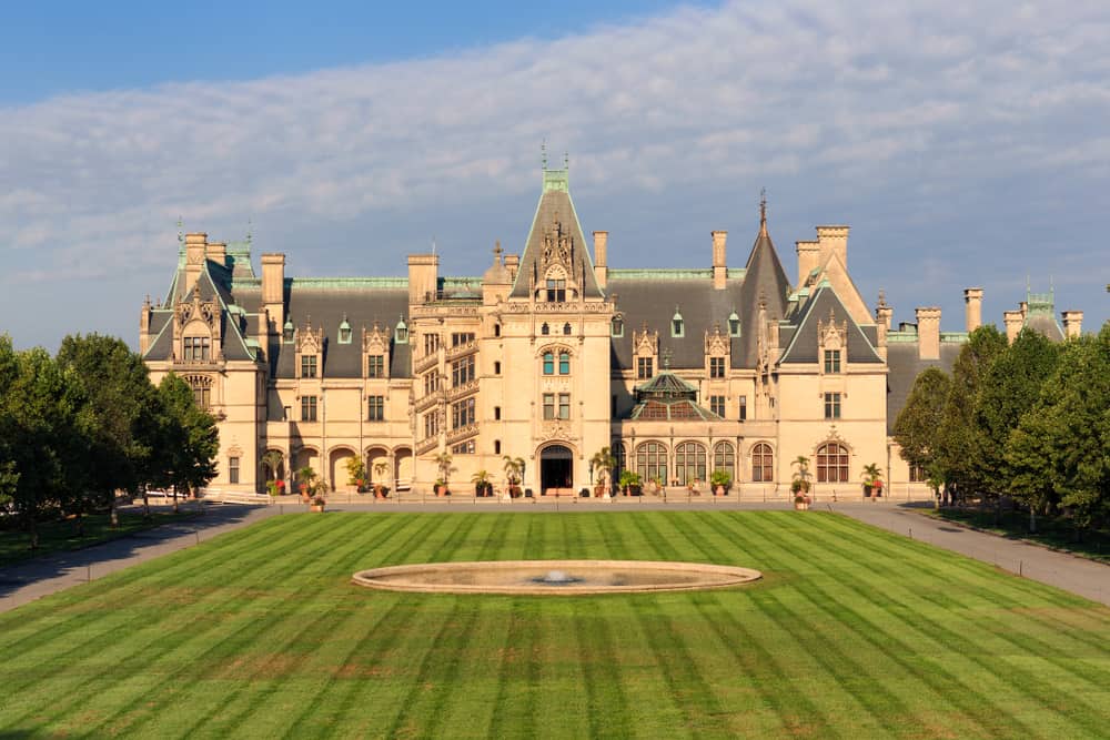 Photo of the exterior of Biltmore Estate, a grand American castle