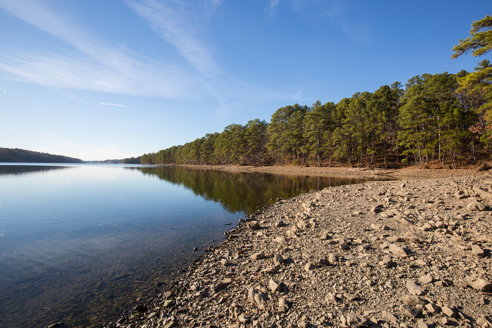 Lake Hamilton has a great beach for the whole family.