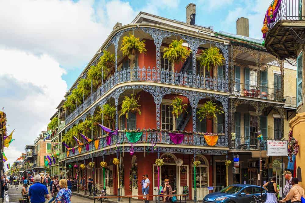 bunte Straßen in New Orleans