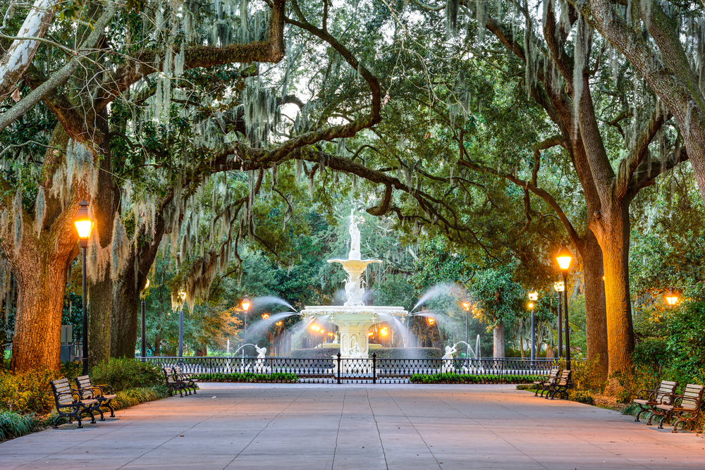 Forsyth Park in Savannah, one of the best cities in the South