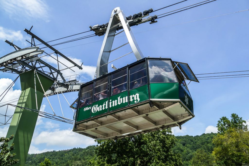 Photo of the Gatlinburg Aerial Tram. 