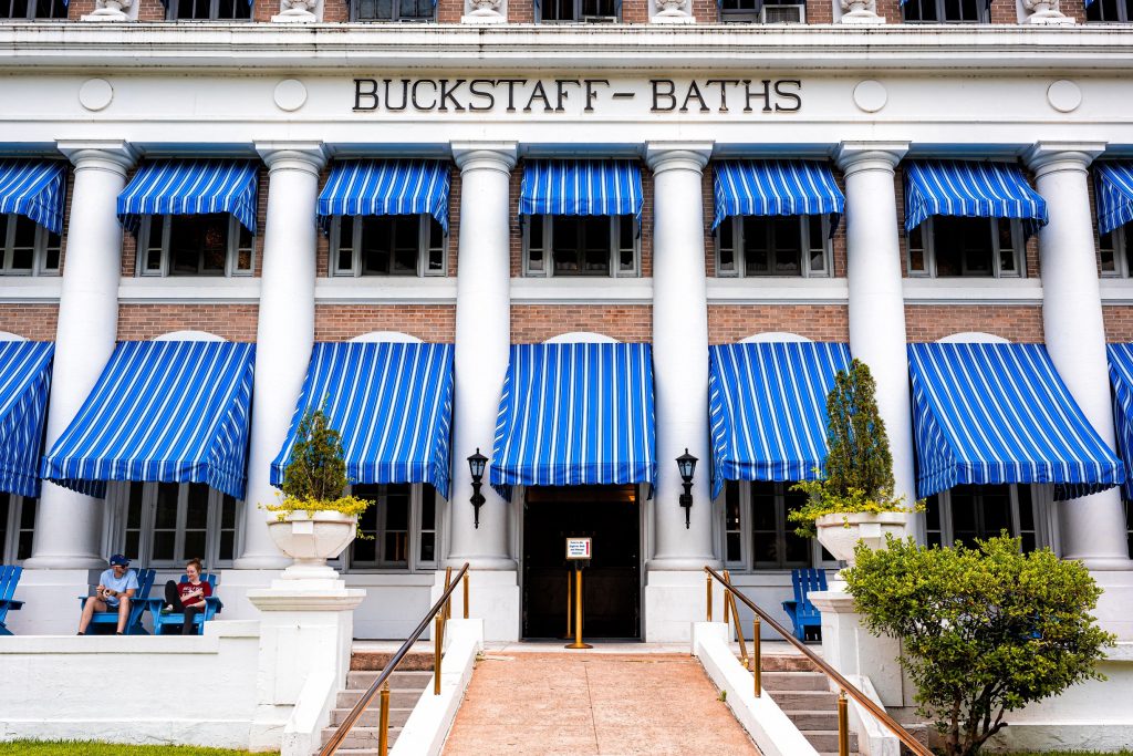 Photo of Buckstaff Bathhouse in Hot Springs, Arkansas.