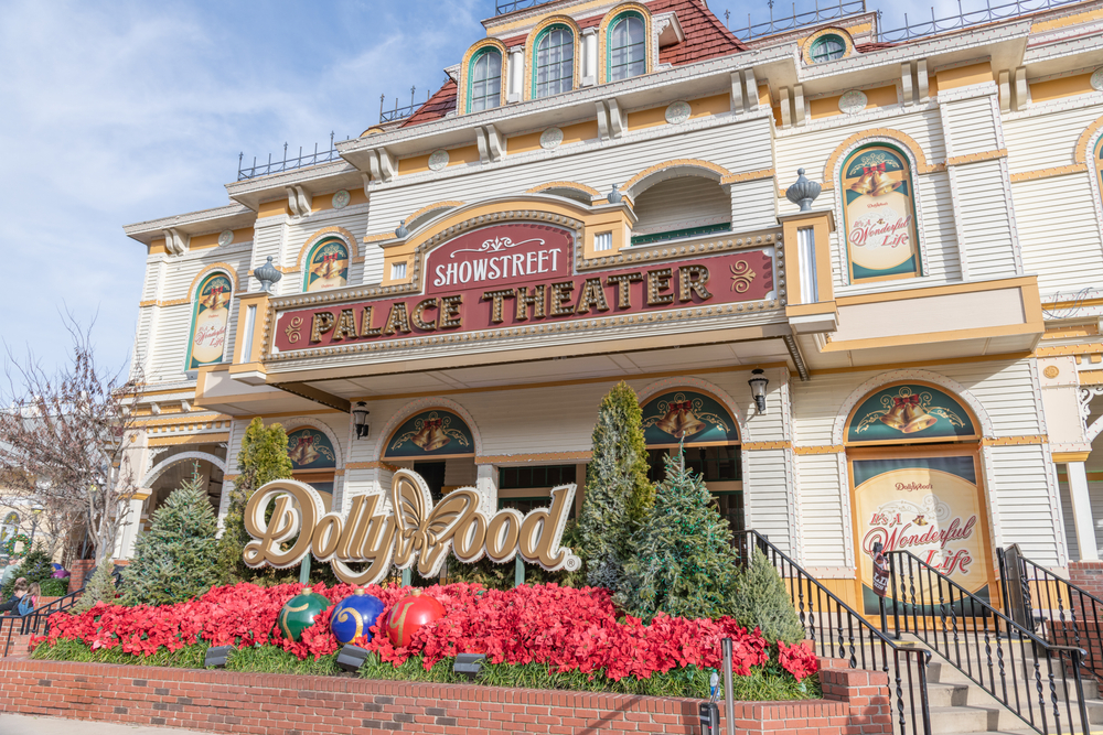 The outside of the Palace Theater in Dollywood one of the best theme parks for a Tennessee road trip