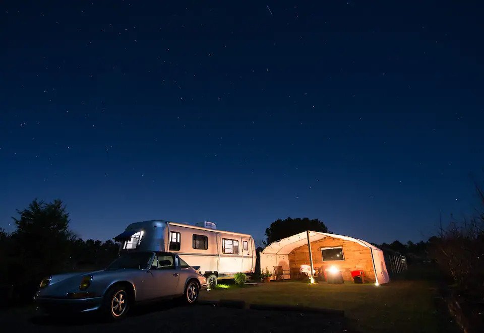 airstream under the stars