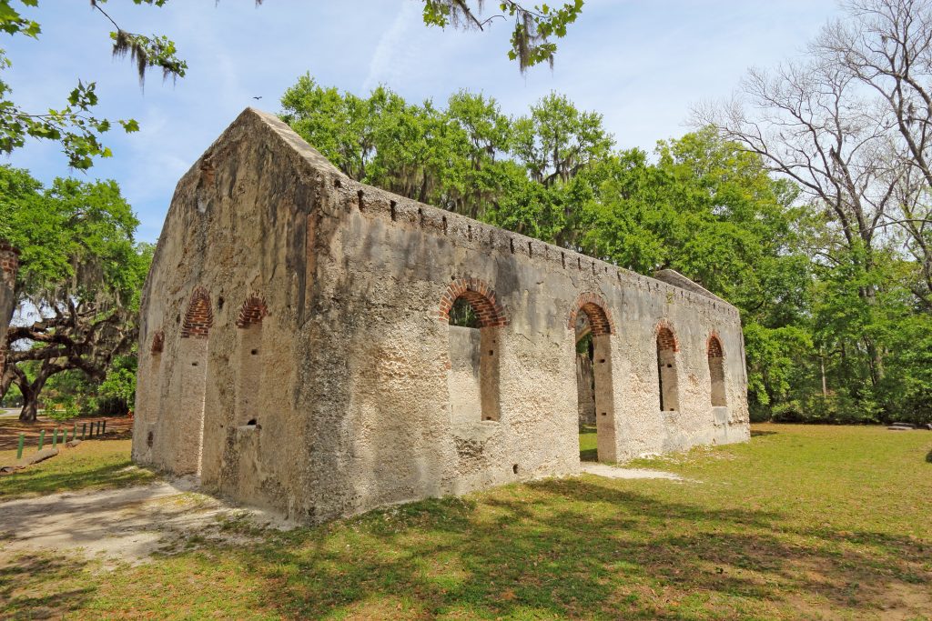 The remains of the Saint Helena Paris Chapel of Ease, one of the best hidden gems in South Carolina.