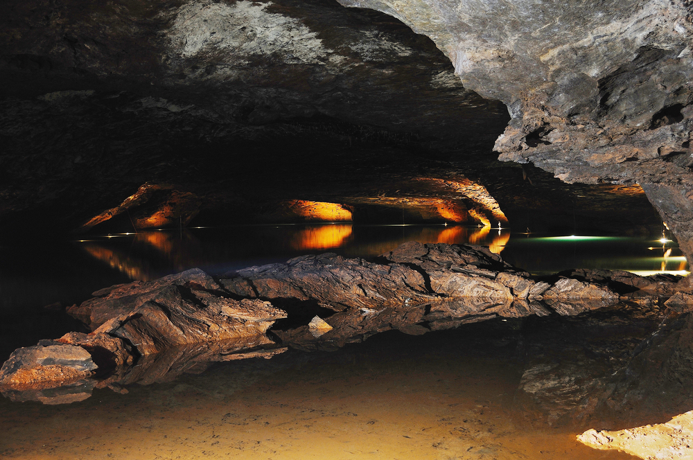 The Lost Sea in Tennessee, an underground lake