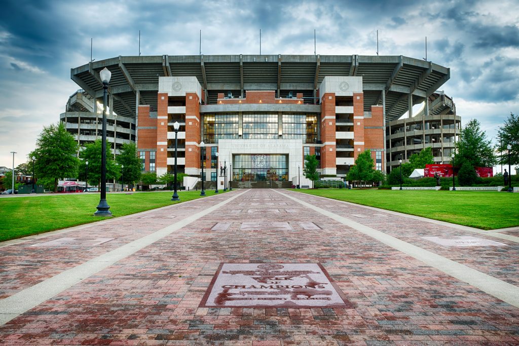 Bryant-Denny Stadium in Tuscaloosa, a perfect stop on some Southern road trips.