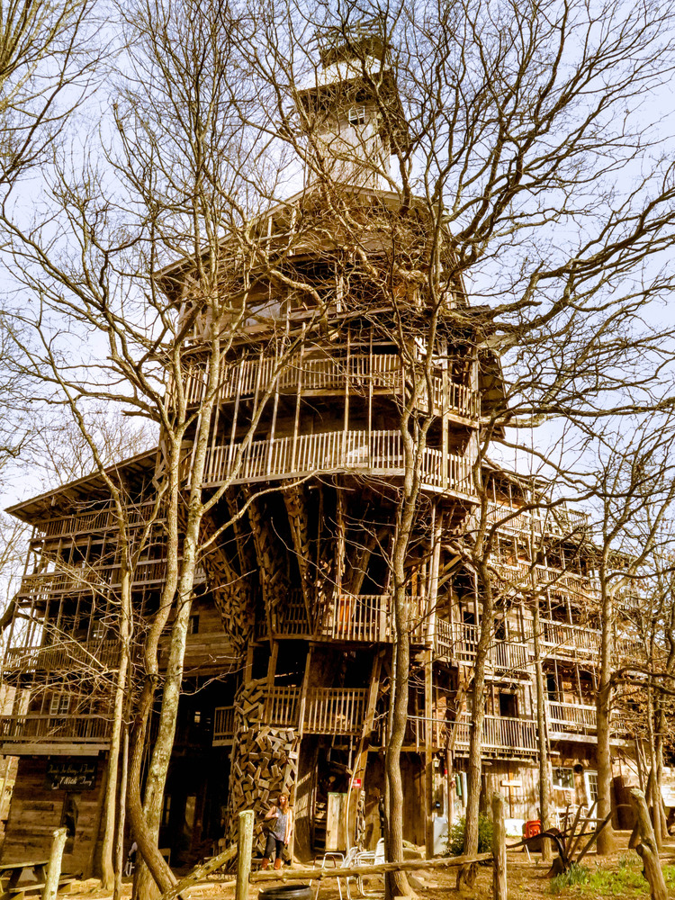 The Minister's Treehouse a unique abandoned building in Tennessee one of the most unique stops on a Tennessee road trip