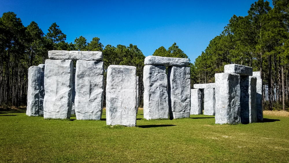 The fiberglass small scale recreation of Stonehenge known as Bamahenge is one of the fun things to do in Alabama.