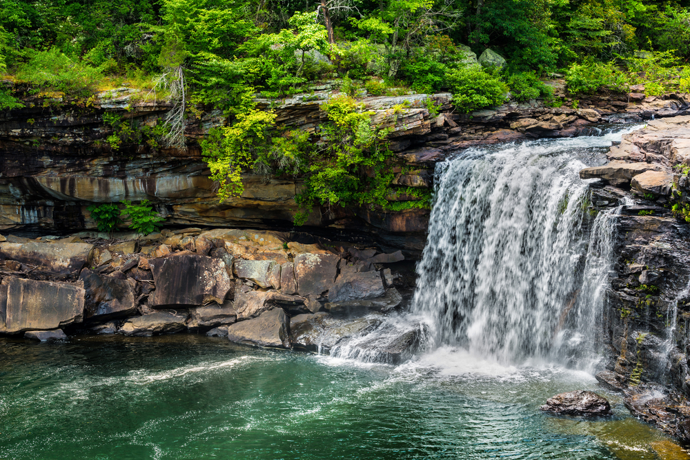 Photo of a waterfall at Little River Canyon National Preserve one of the fun things to do in Alabama