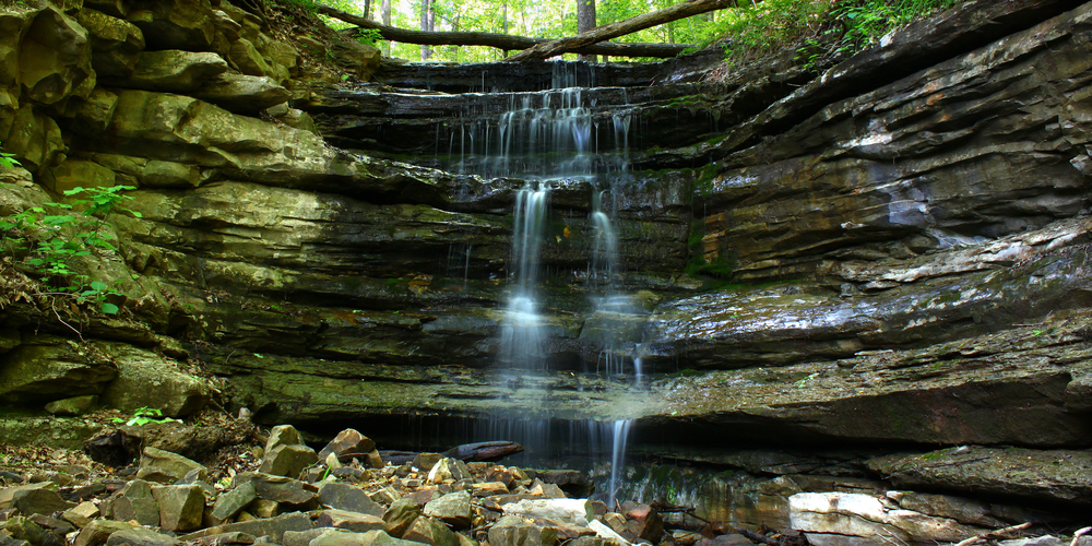 A waterfall at Monte Sano State Park.