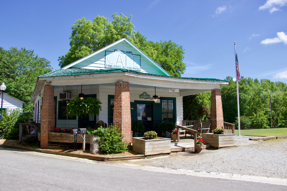 The Whistle Stop Cafe which was one of the filming locations for Fried Green Tomatoes a must stop for film buffs taking a Georgia road trip