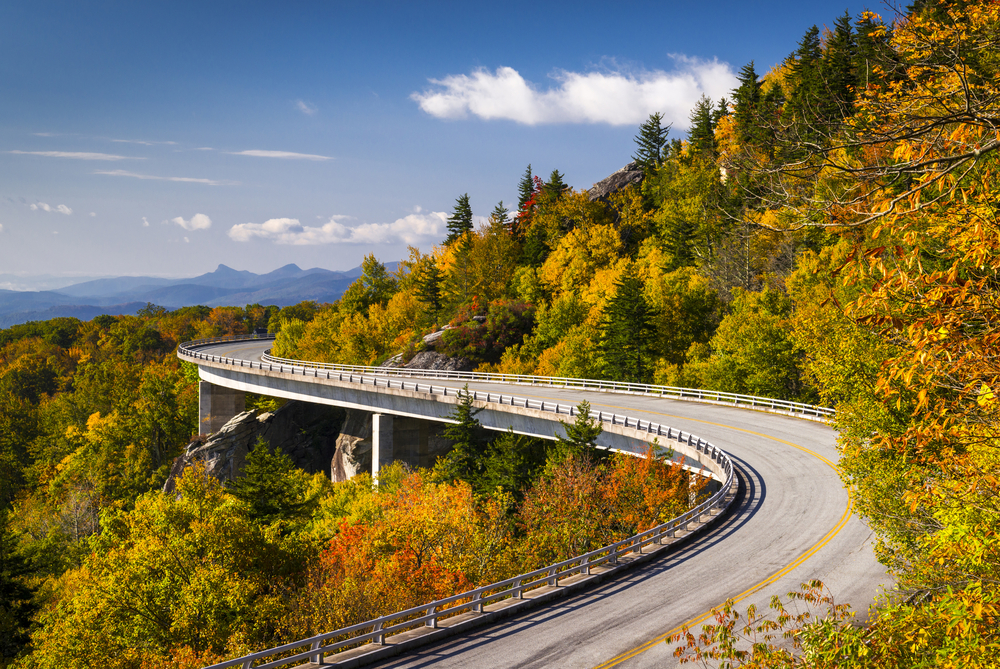 One way to spend a fun weekend in North Carolina is to drive the Blue Ridge Parkway.