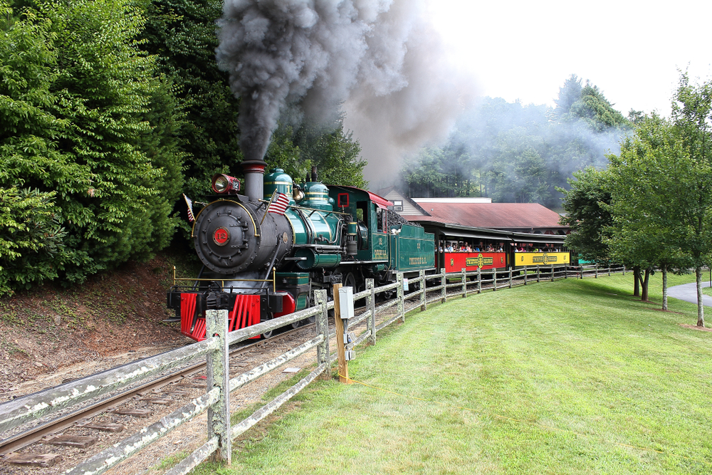 Riding the old train at the Tweetsie Railroad is a unique thing to do in North Carolina.