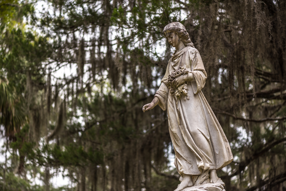 There are many haunted places in Savannah, including cemeteries.