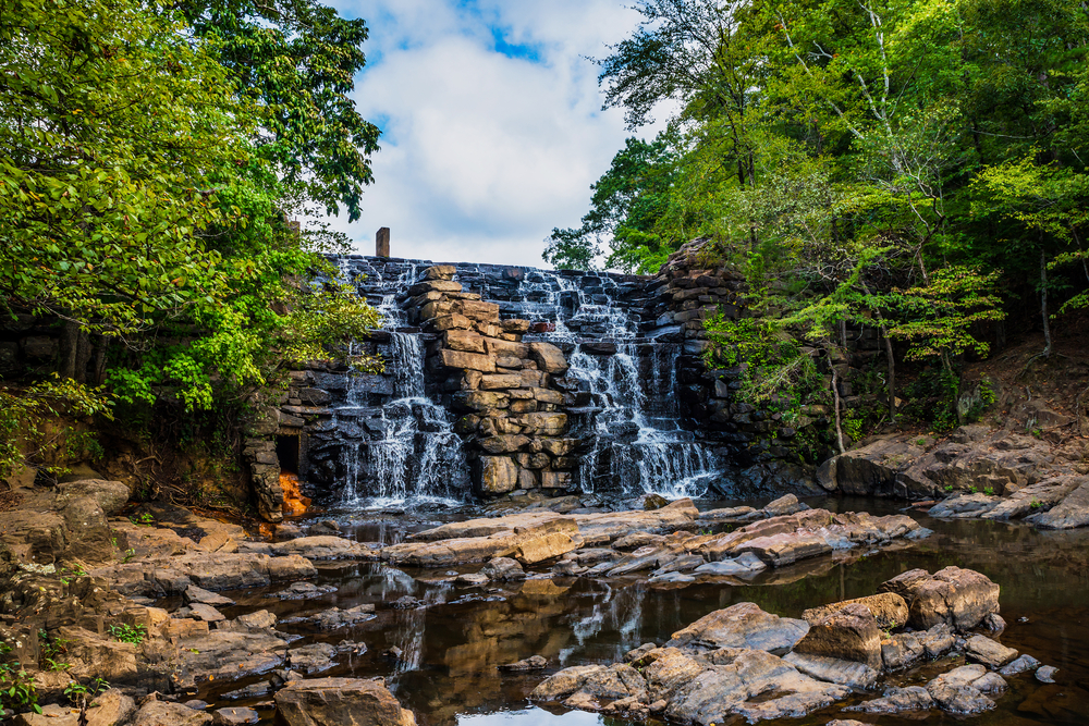 Chewacla Waterfall is one of the best waterfalls in Alabama.