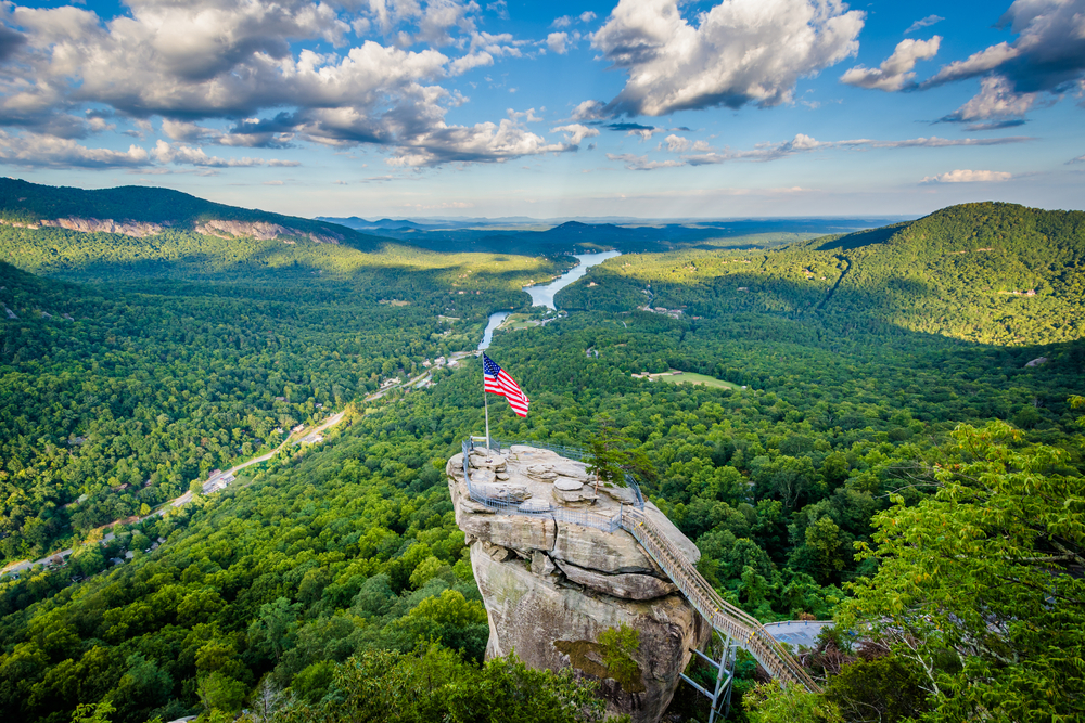 If you love great views, go to Chimney Rock State Park on your weekend getaway in North Carolina.