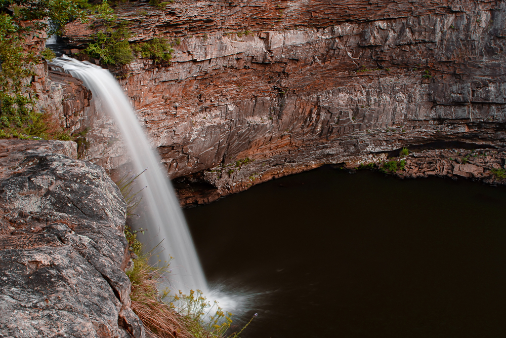 Photo of Desoto Falls, one of the tallest waterfalls in Alabama. 