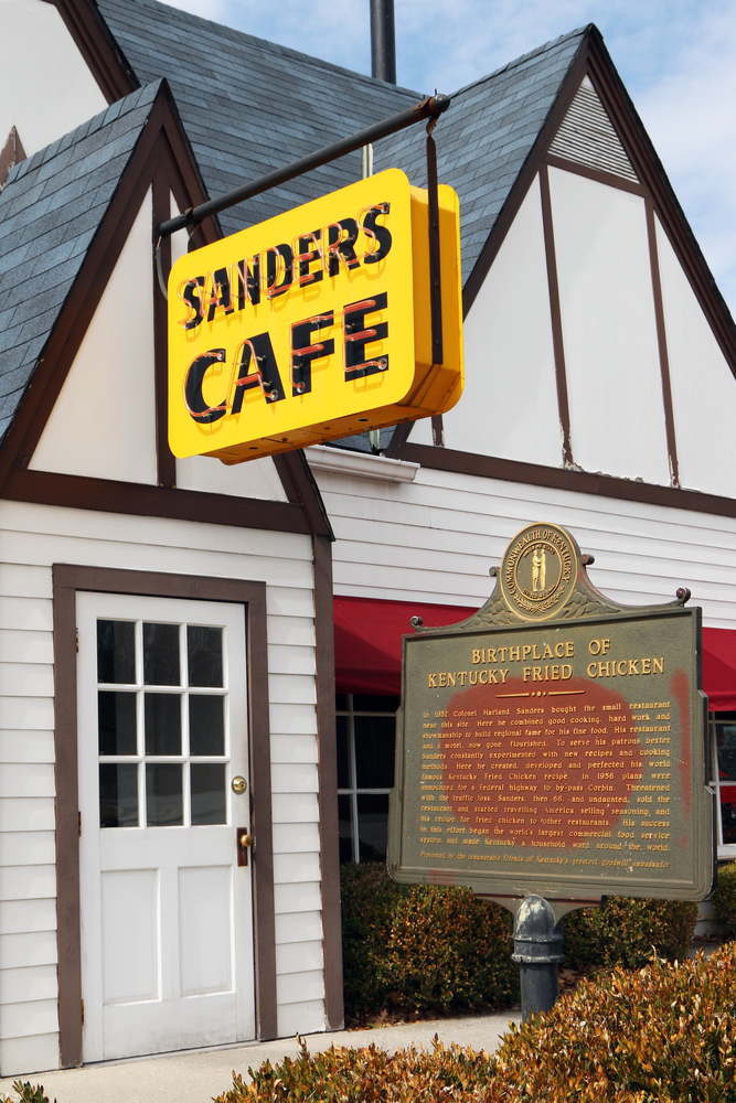 The birthplace of Kentucky Fried Chicken, the Harland Sanders Cafe and Museum