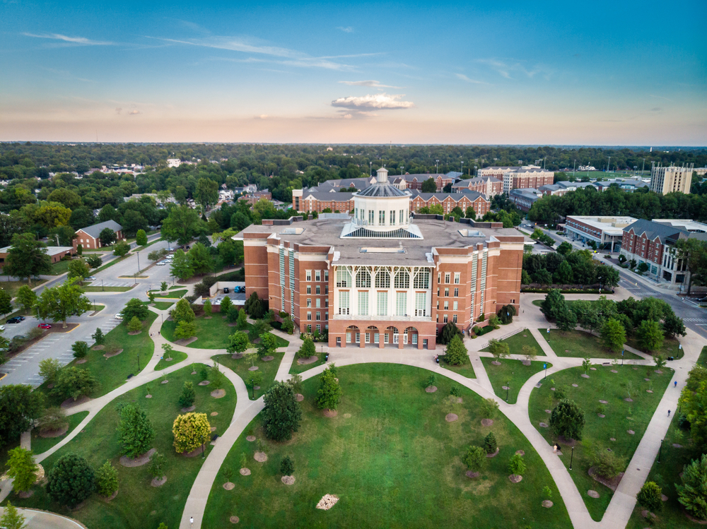 An areal view of the beautiful University of Kentucky 