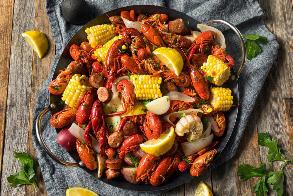 crawfish boil at one of the best restaurants in new orleans