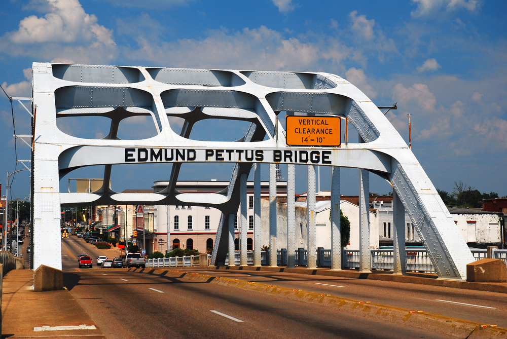 Head across Edmund Pettus Bridge that followed Selma to Montgomery march for voting rights