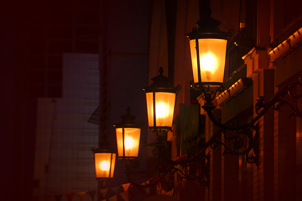 Lanterns setting the mood around The French Quarter.
