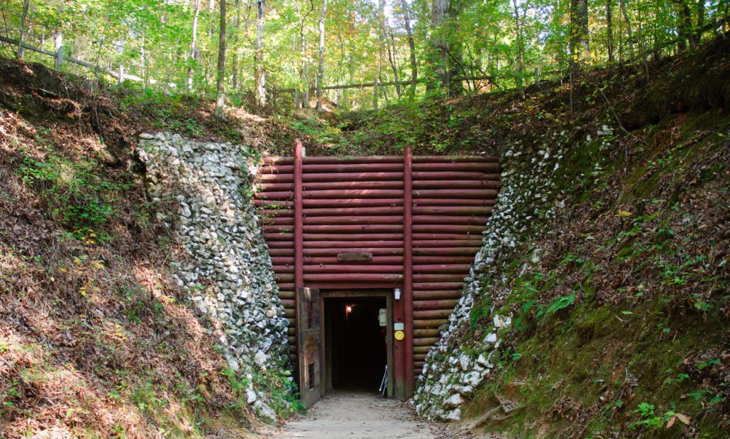 The entrance to the Reed Gold Mine, a perfect stop on a North Carolina road trip.