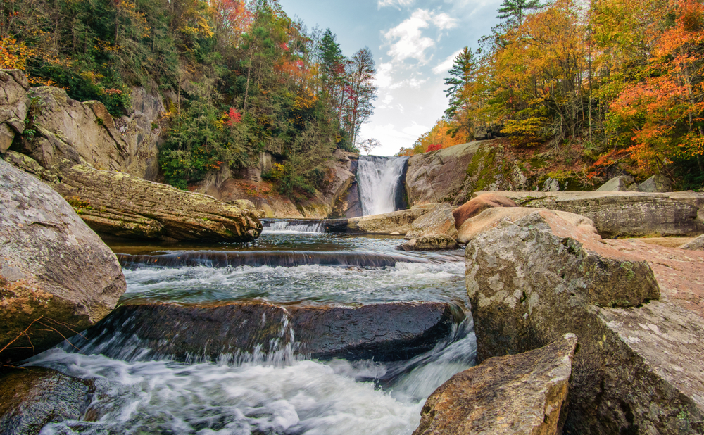 Elk River waterfall in the fall