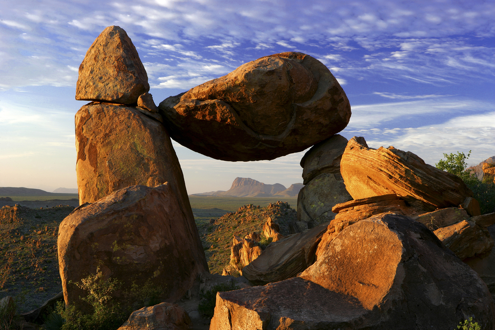 Photo of a rock formation in Big Bend National Park in Texas.