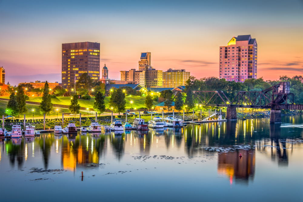 Photo of the skyline in Augusta, Georgia, one of the best day trips from Savannah.