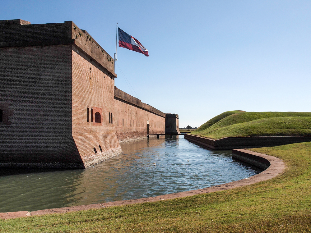 Photo of Fort Pulaski on Cockspur Island, one of the best day trips from Savannah. 