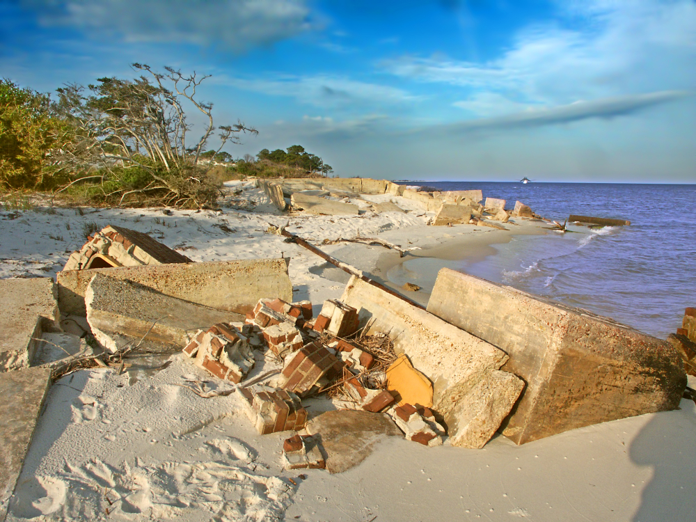 Photo of the shore on Horn Island in Mississippi.
