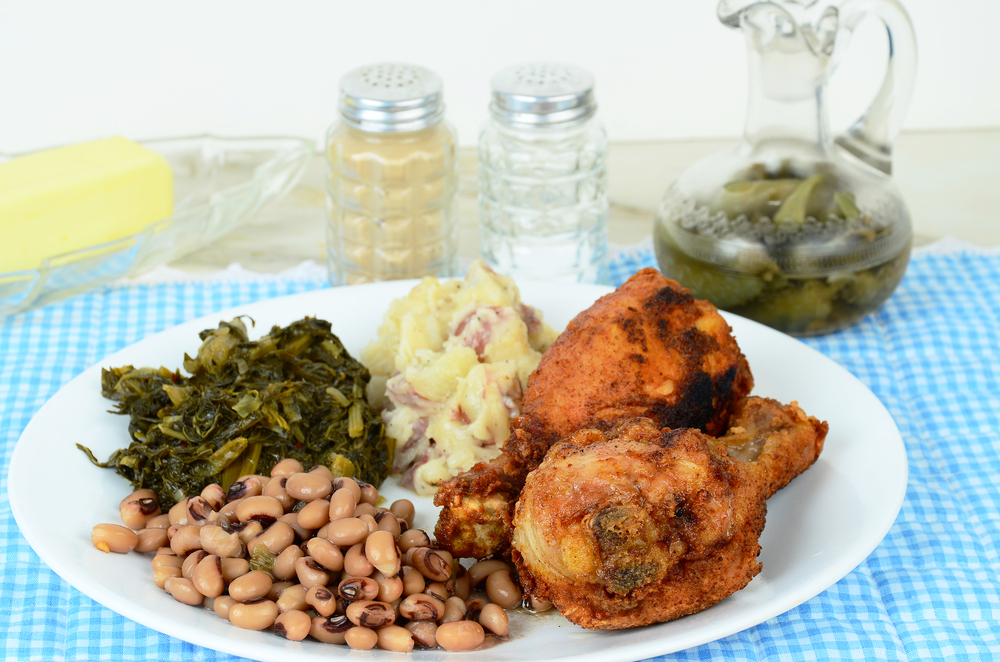 Photo of a southern lunch, highlighting Ms. Lois' Restaurant.