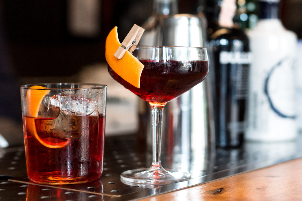 A photo of two cocktails you can enjoy at rooftop bars in Savannah.