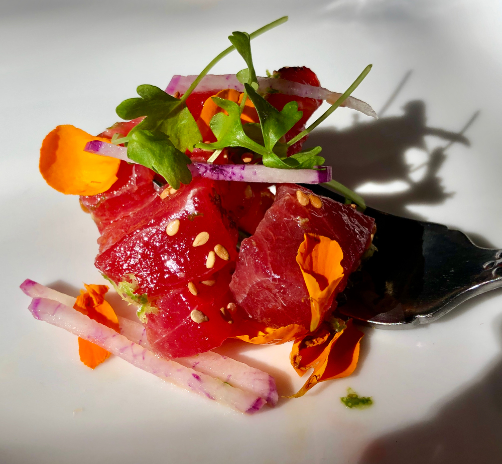 fresh Tuna sashimi from The Ordinary on a plate 