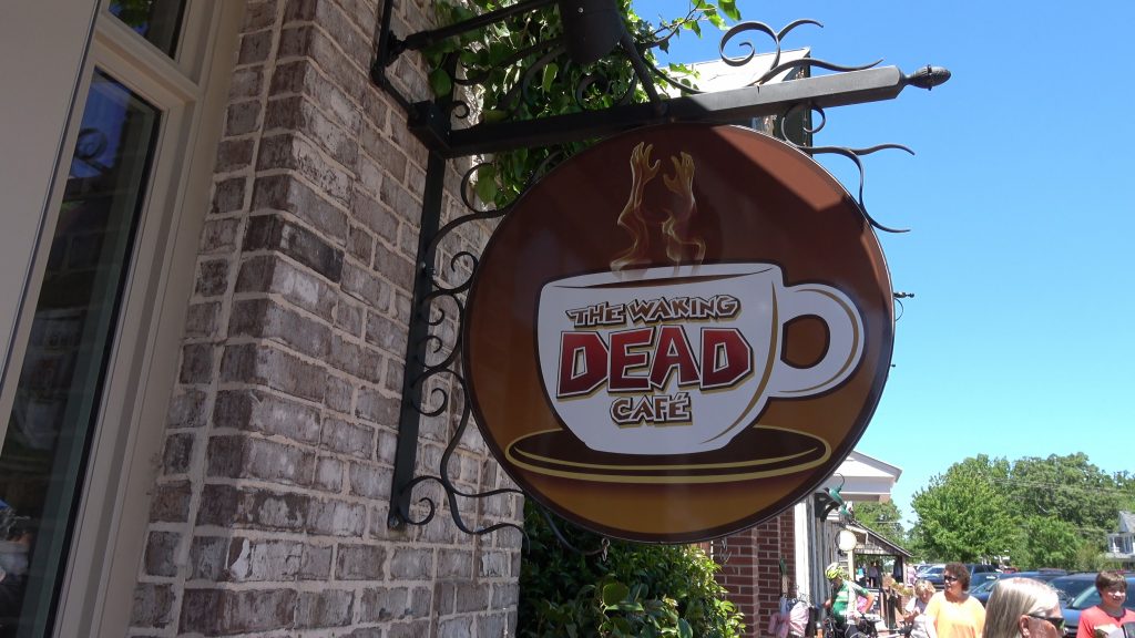 The Walking Dead Cafe, one of the most popular tourist attractions in Senoia, one of the best day trips from Atlanta.