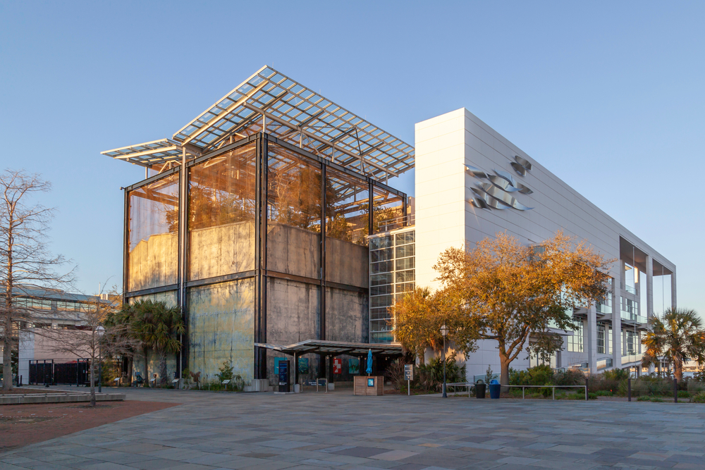 Exterior of the South Carolina Aquarium, one of the things to do in Charleston