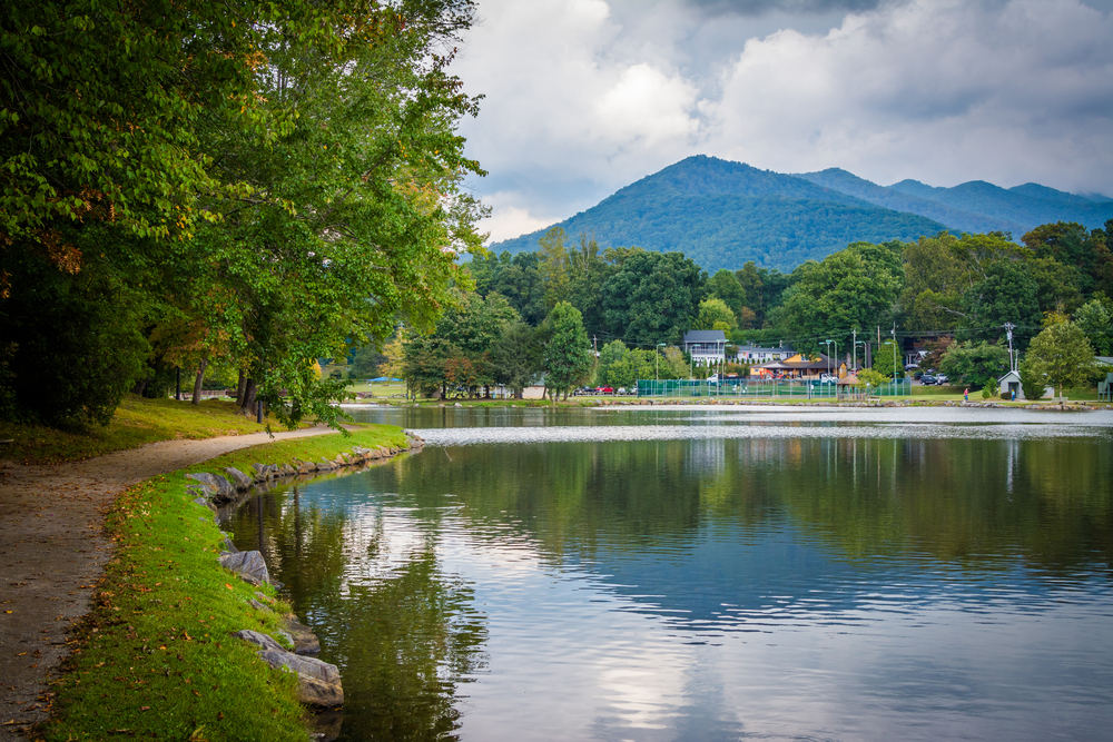 lake and mountains