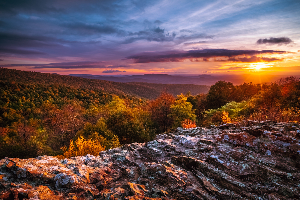 Dawn at Shenandoah National Park, one of the best things to do in Virginia!