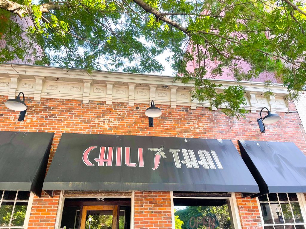 Photo of Chili Thai restaurant in downtown Columbus Georgia.