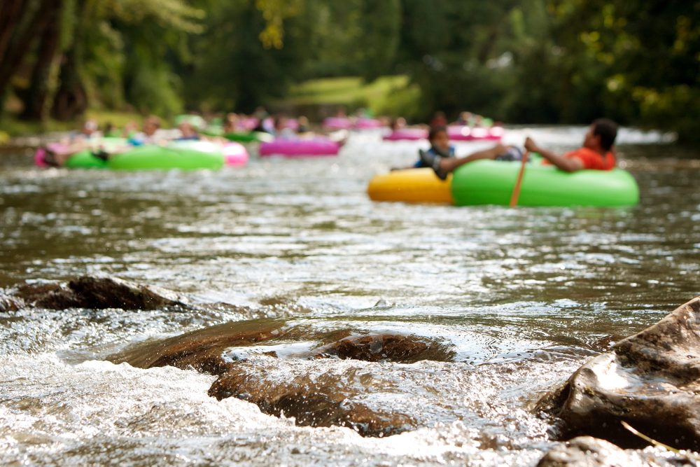 Photo of people tubing down the Chattahoochee River.
