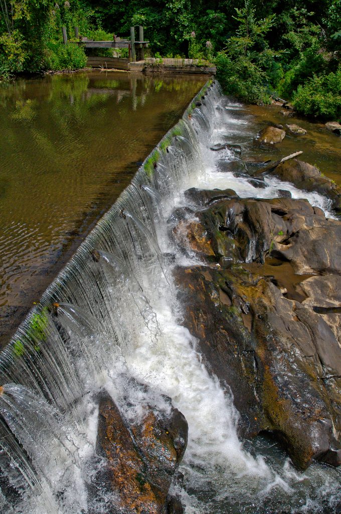 Photo of the waterfall at Nora Mills Granary, one of the best things to do in Helen Georgia.