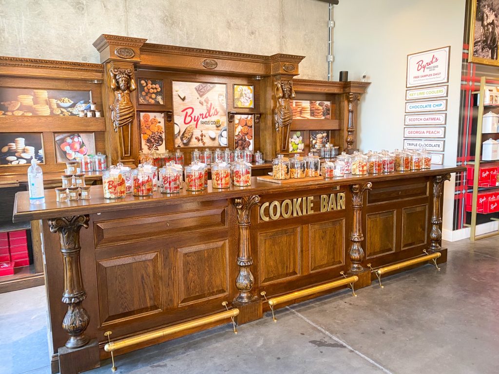 The Cookie Bar at Byrd's is lined with jars full of delicious treats at the Plant Riverside District. 