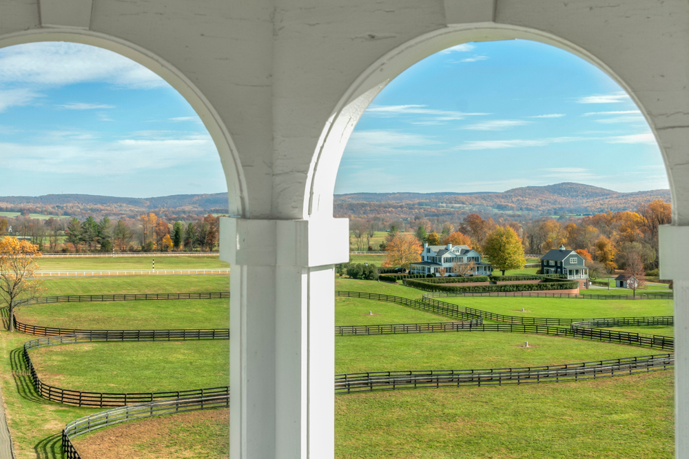 a view of Middleburg through two archways