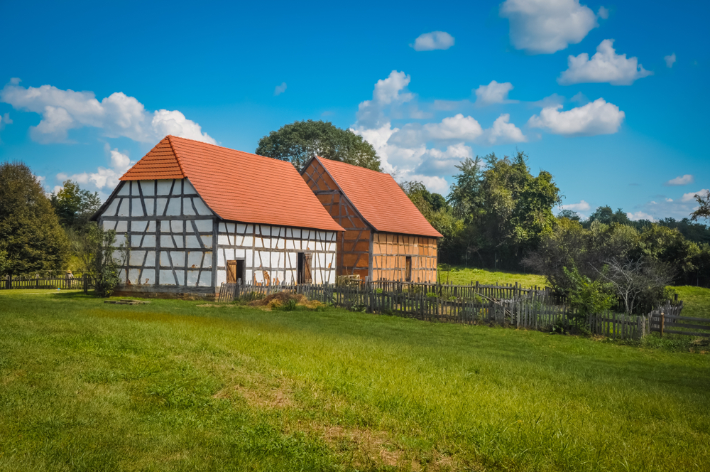 Two farm buildings with a German feel in Virginia