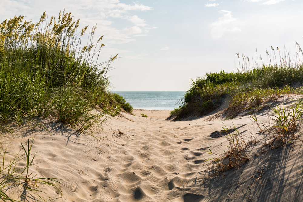 Coquina Beach is a pretty beach in the OBX.