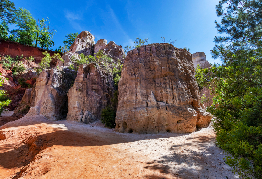 red clay floor at Providence Canyon State Park.