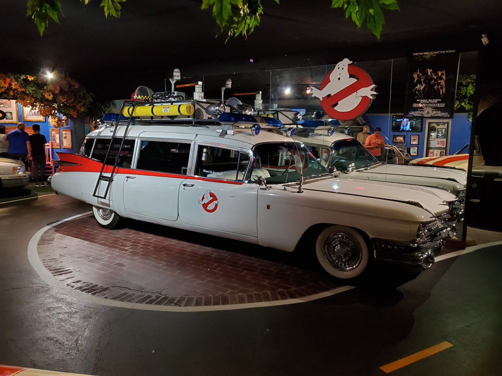 A picture of a Ghostbusters Car featured at Rusty's TV & Movie Car Museum.